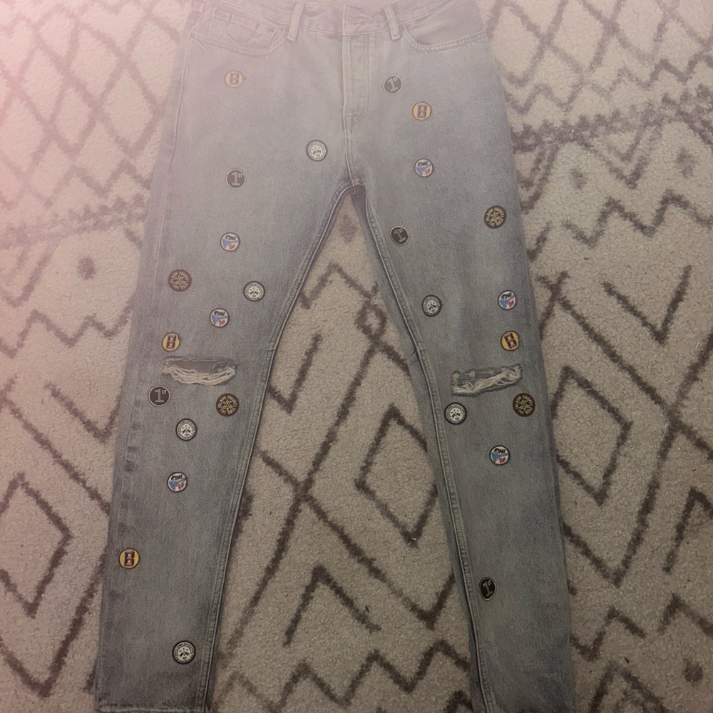 Scotch & Soda Mens Patchwork Dean Jeans Distressed Blue W29/L32
